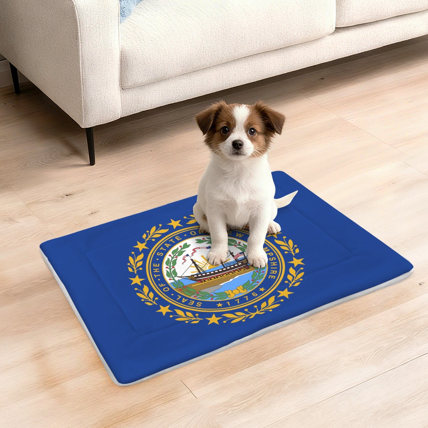 New Hampshire Flag Inspired Pet Mat 25x18inch (Made in the USA)