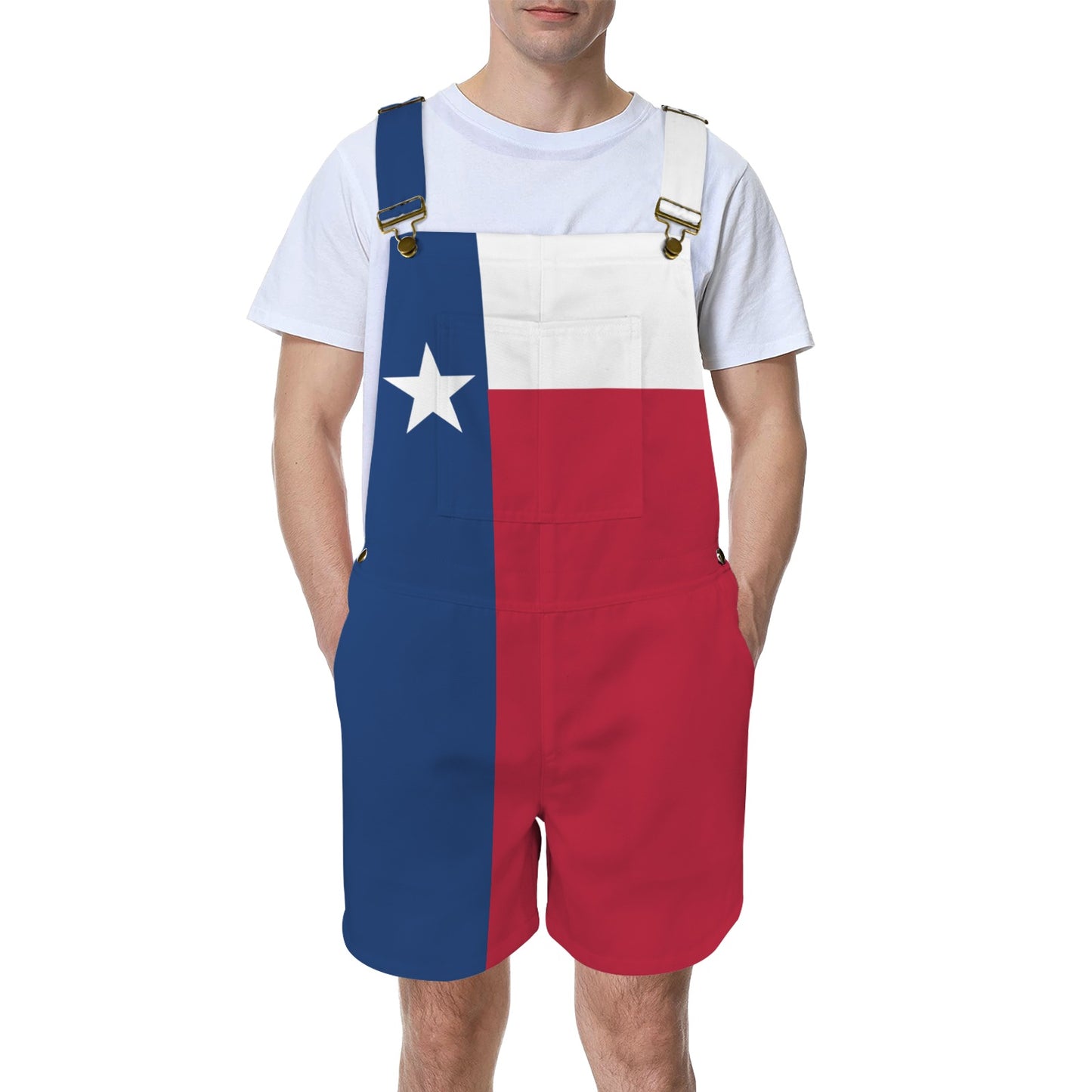Texas Flag Inspired Unisex Suspender Jumpsuit