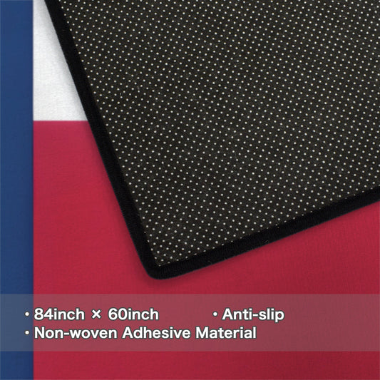 Texas Flag Inspired 84x60 Inch Area Rug with Black Binding (Made in the USA)