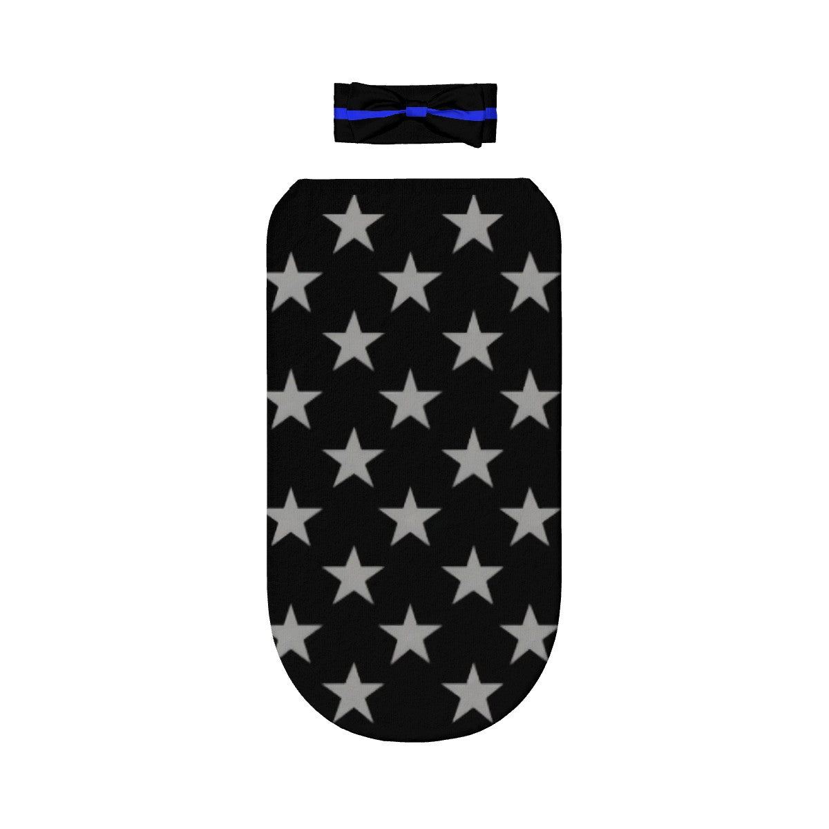 Thin Blue Line Flag Inspired Baby Swaddle Sack with Baby Headband