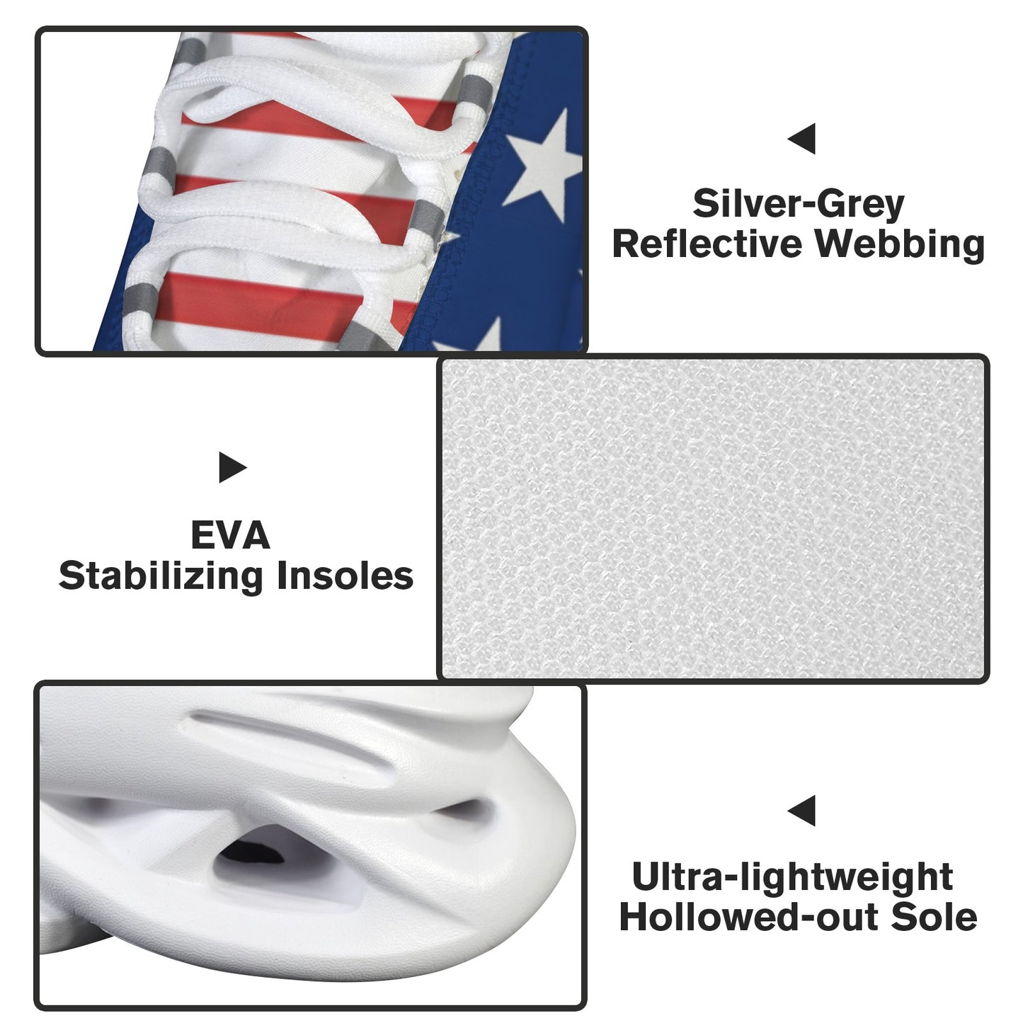USA/American Flag Inspired Men's Twisted Sole Sneakers