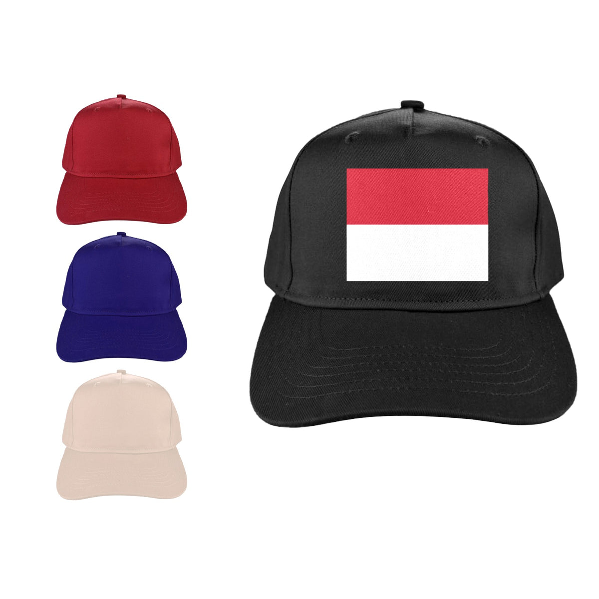 Monaco Flag Inspired Baseball Cap | Printed in the USA