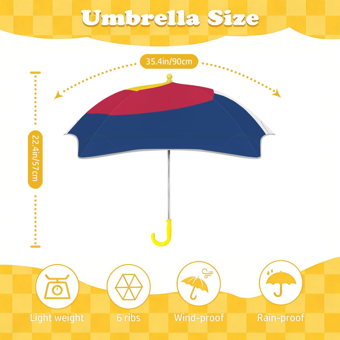 Colorado Flag Inspired Kids Safe Round Corner Umbrella