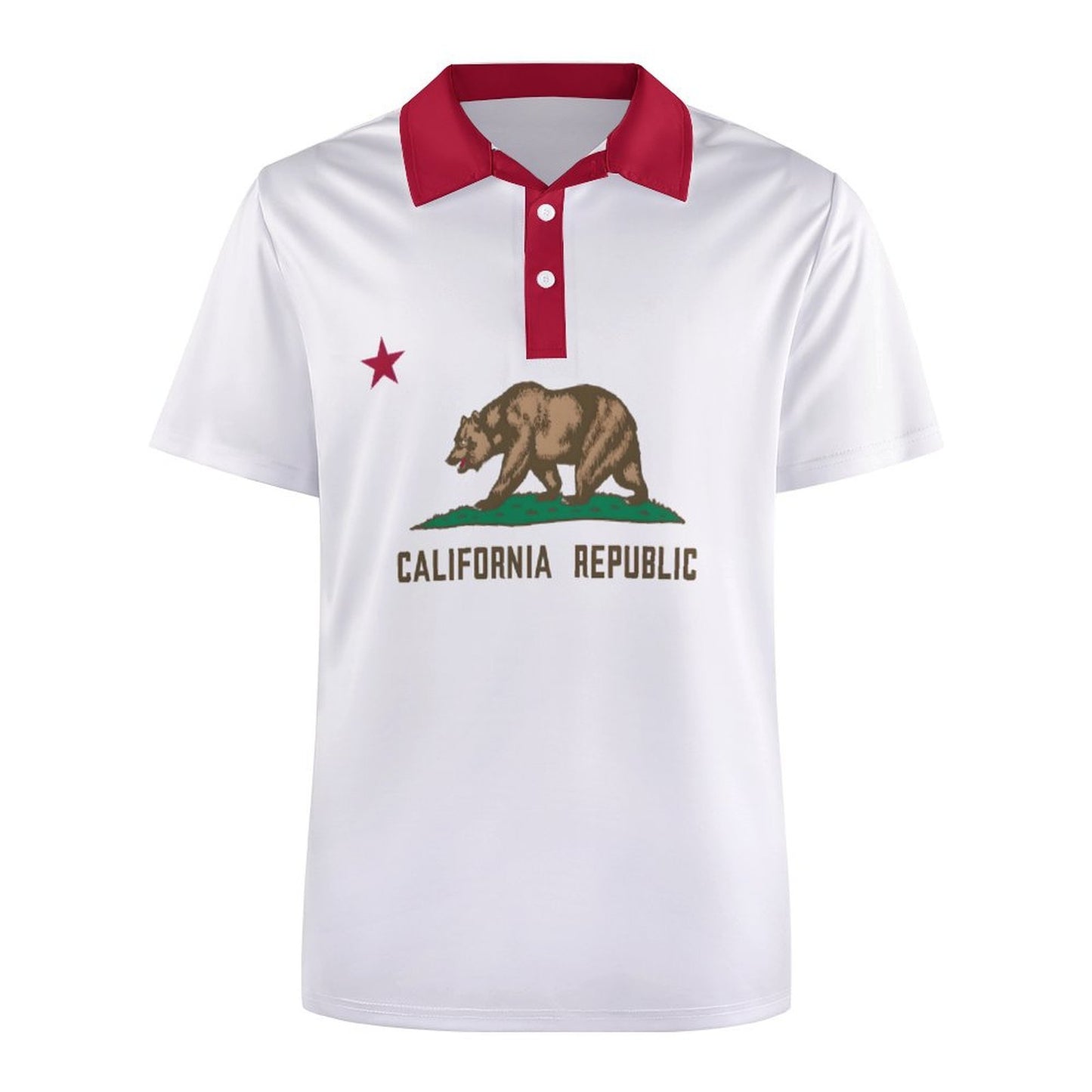 California Flag Inspired Women's Straight Fit Polo Shirt
