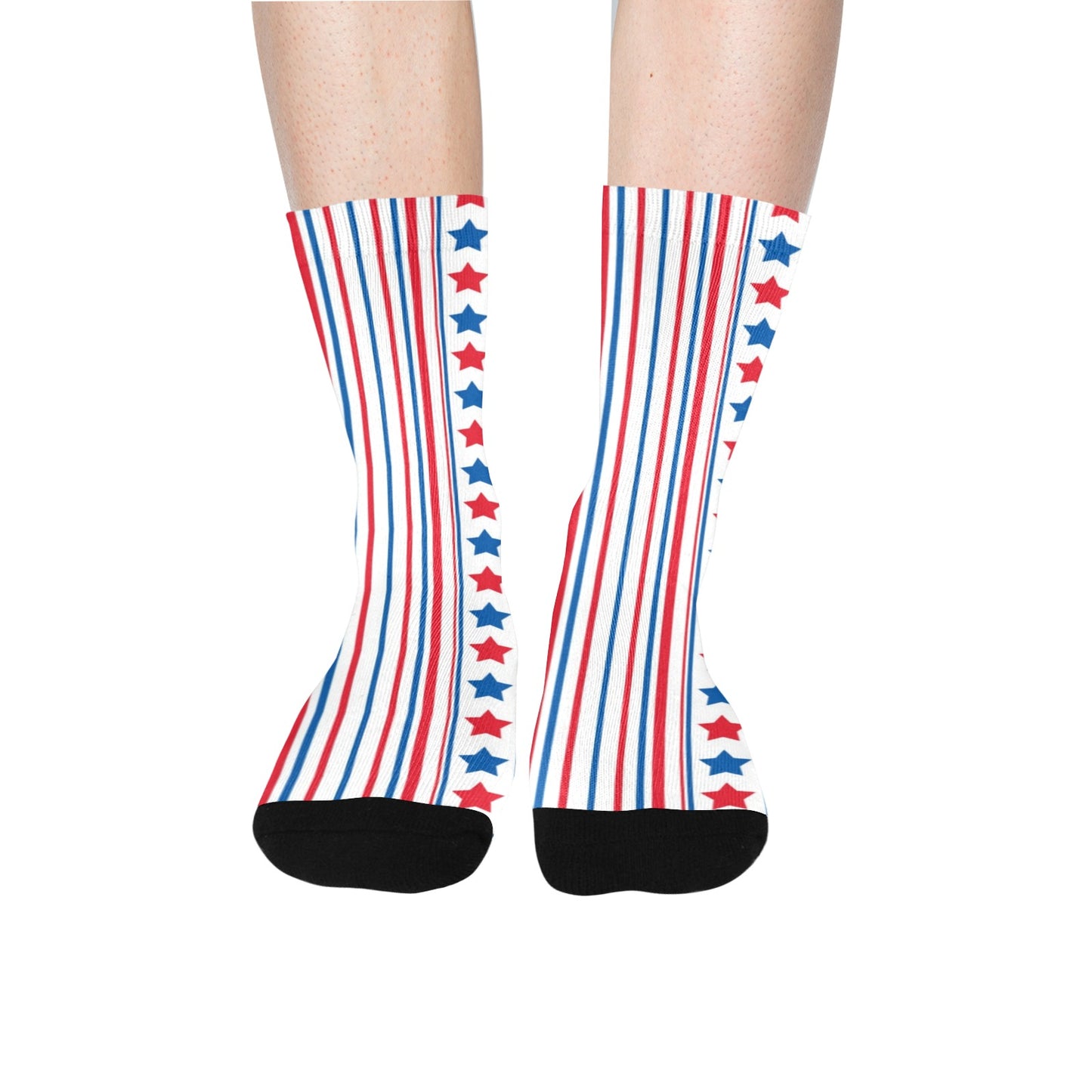 USA/American Flag Socks Stars & Stripes Pattern Crew Socks | Ships from USA