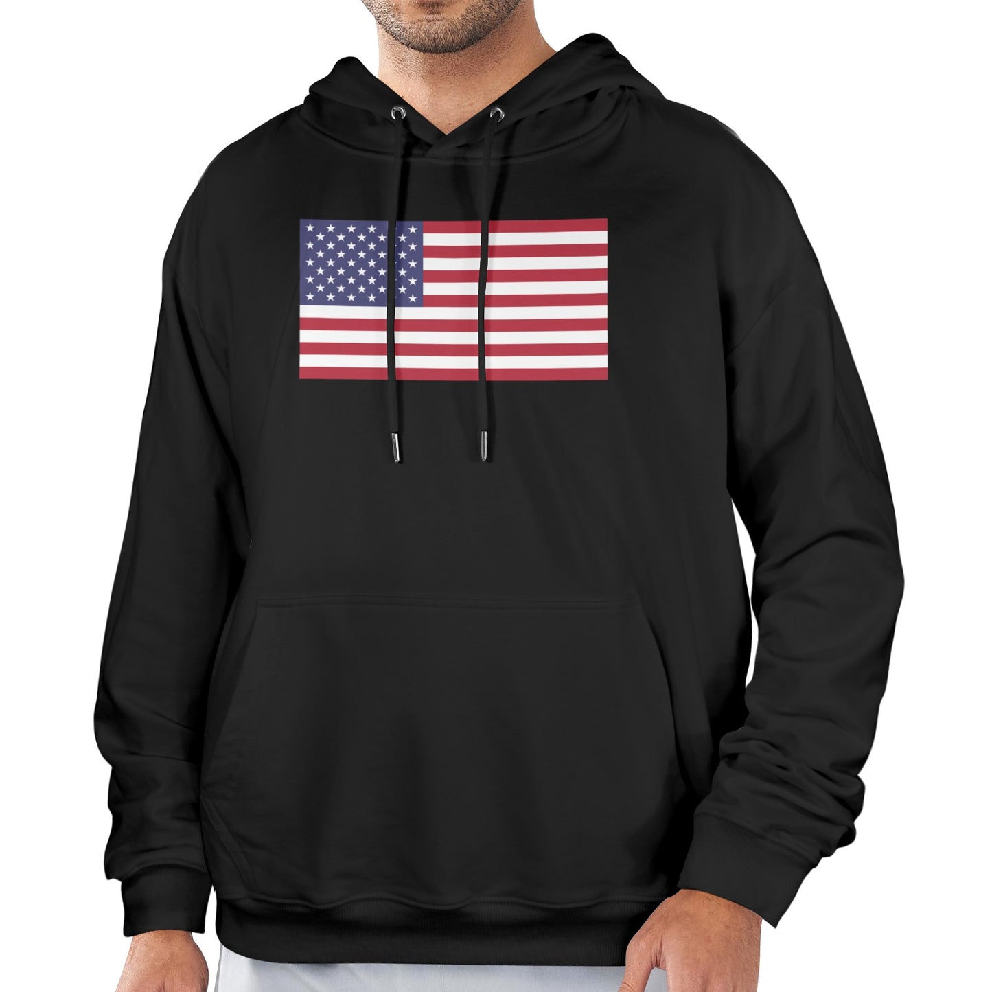 USA/American Flag Inspired Men's Hoodie (Made in the USA)