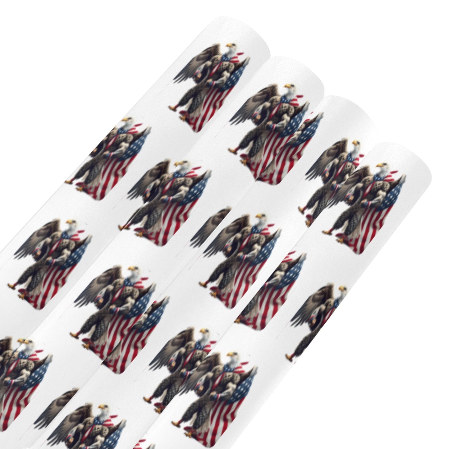 USA/American Flag Inspired Bald Eagle with American Flag Cape Custom Gift Wrapping Paper 58"x 22.5" (4 Rolls)