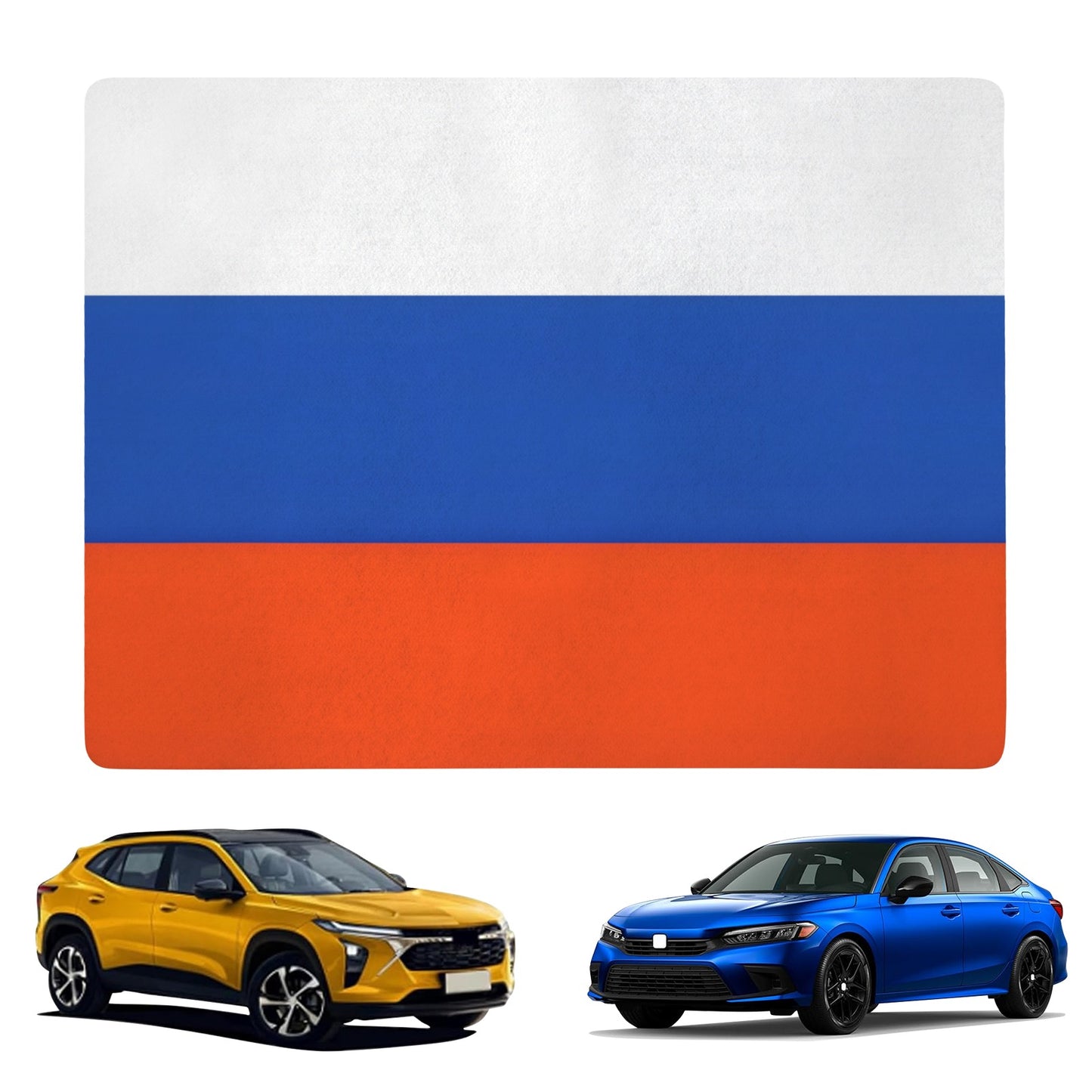Russia Flag Inspired Car Trunk Mat 100 × 75 cm / 39.4 × 30 in Printed in the USA