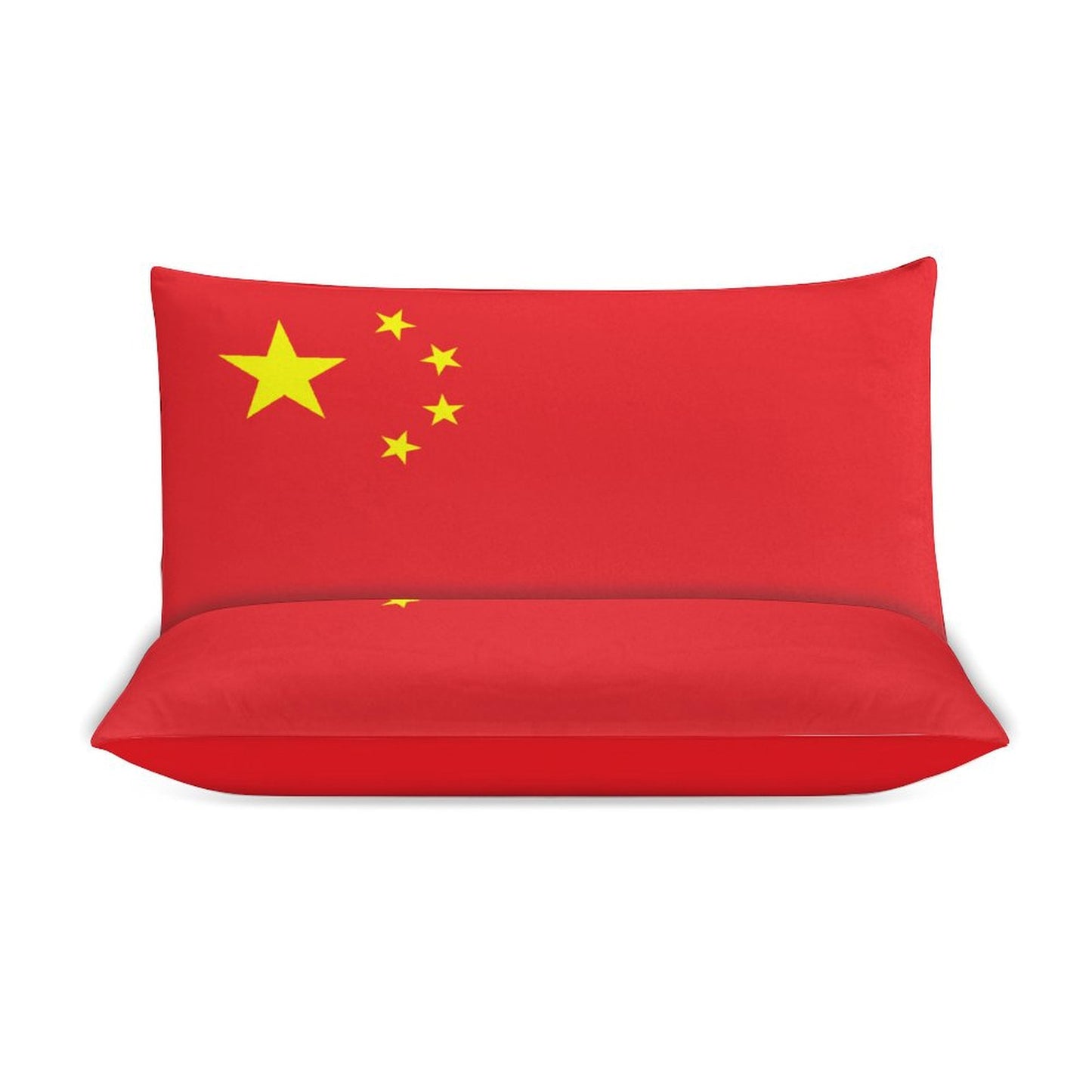 China Flag Inspired 3-Piece Bedding Set (1 Duvet Cover + 2 Pillow Shams) – 102"×90"