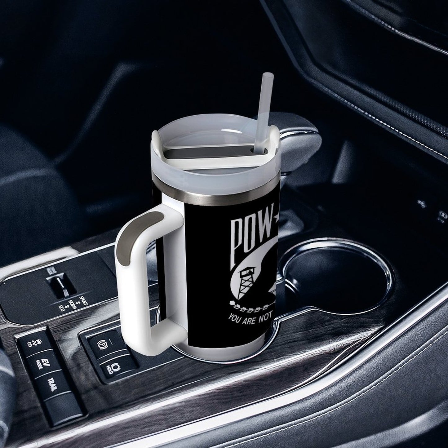 POW/MIA Flag Inspired 40 oz Stainless Steel Tumbler (Made in the USA)