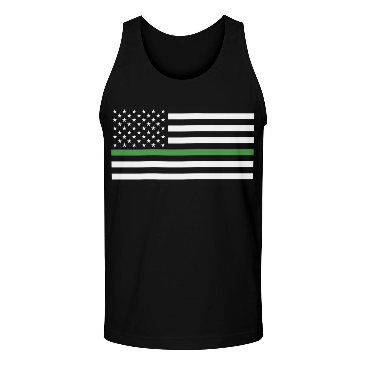 Thin Green Line Flag Men's Tank Top (Front Printing) | Ships from USA