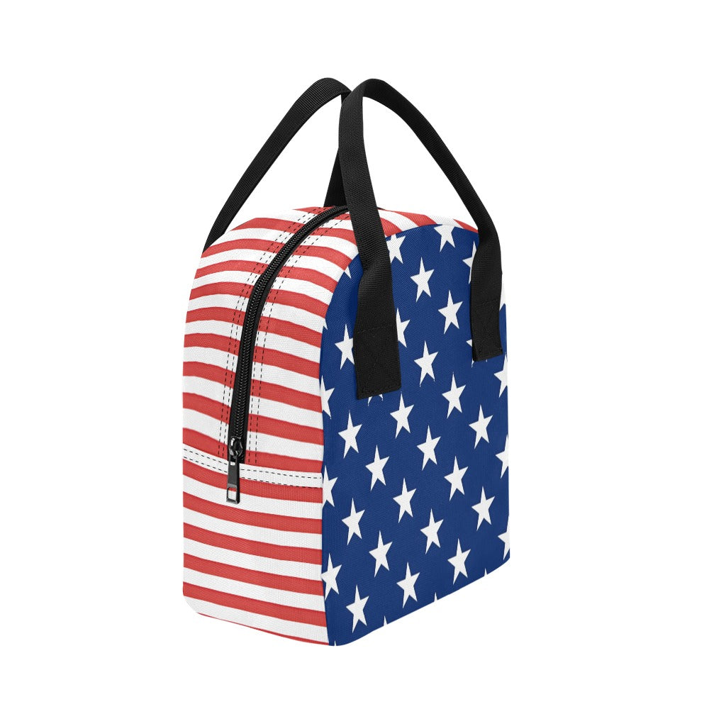 USA/American Flag Inspired Insulated Lunch Bag