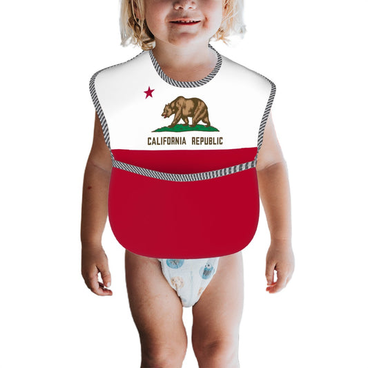 California Flag Inspired Baby Bib