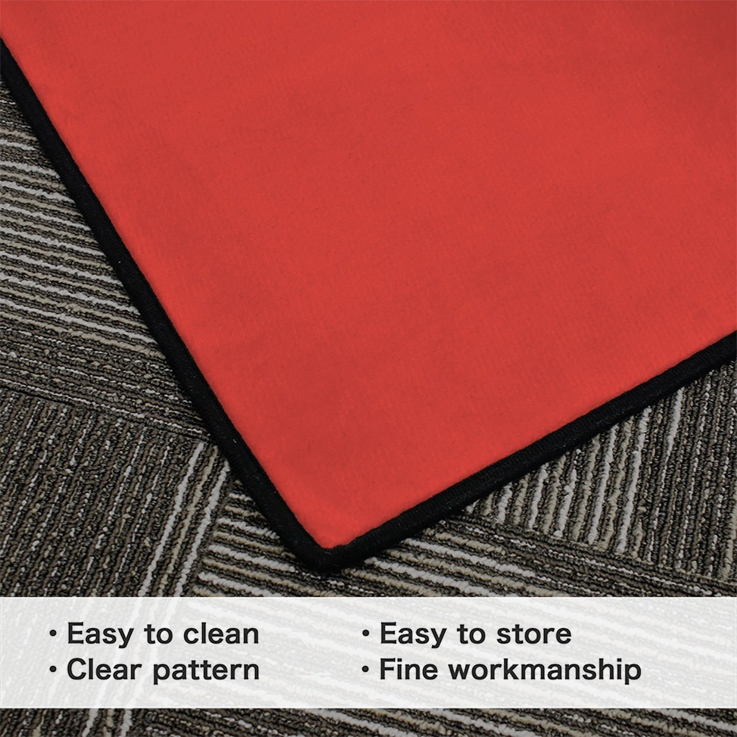 Vietnam Flag Inspired 84x60 Inch Area Rug with Black Binding (Made in the USA)