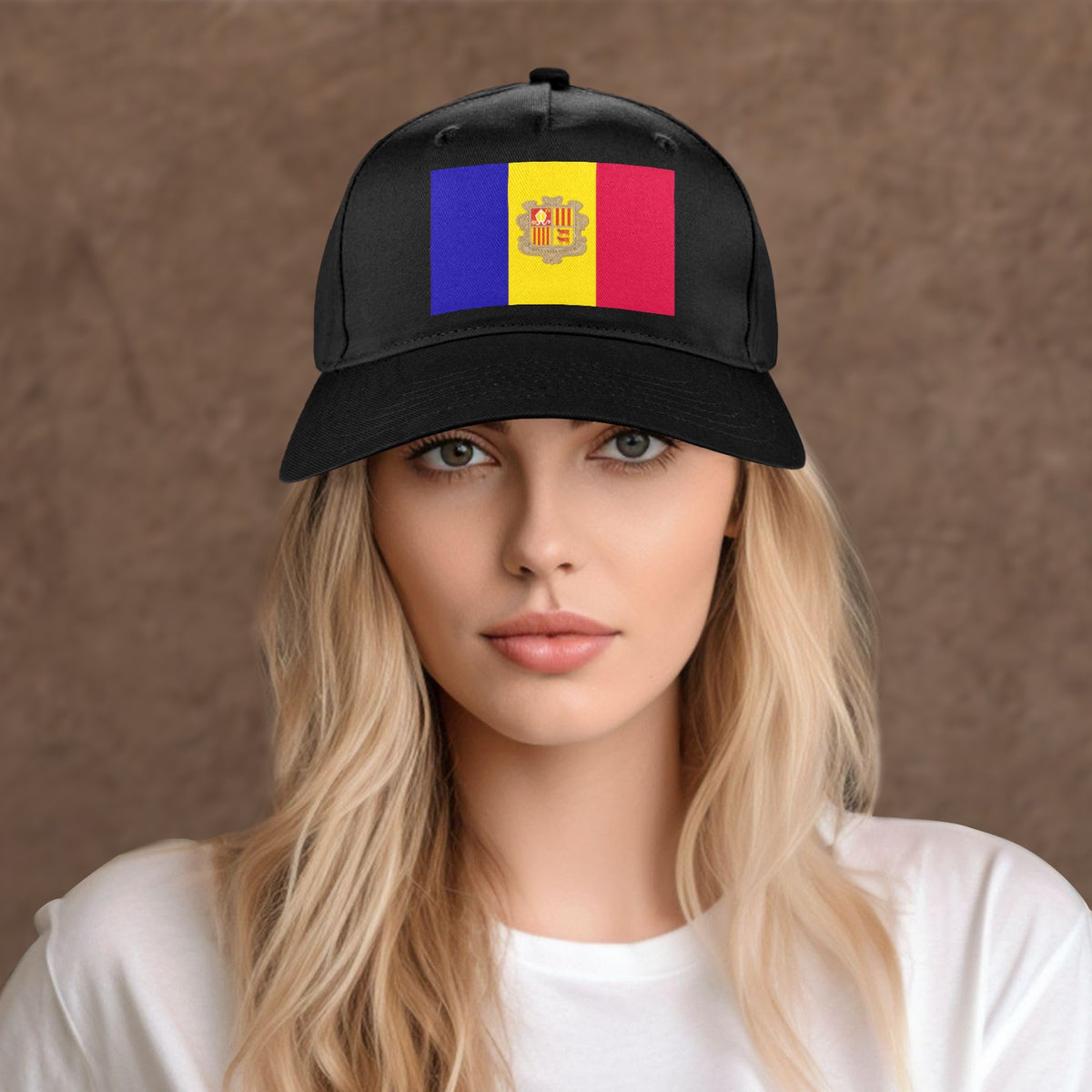 Andorra Flag Inspired Baseball Cap | Printed in the  USA