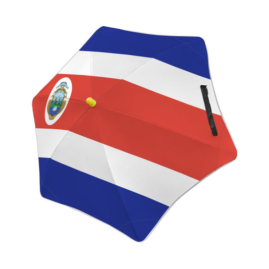 Costa Rica Flag Inspired Kids Safe Round Corner Umbrella