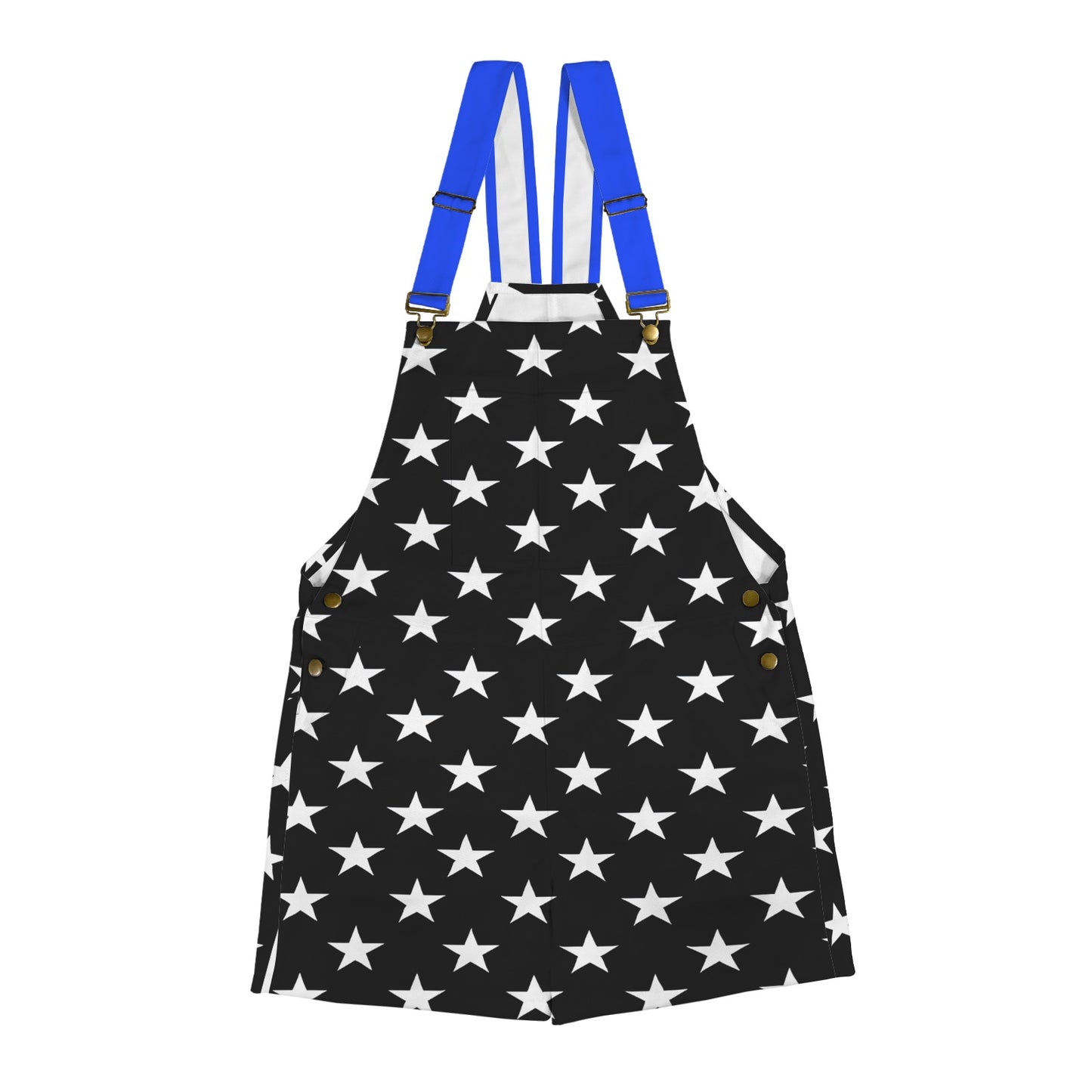 Thin Blue Line Flag Inspired Unisex Suspender Jumpsuit