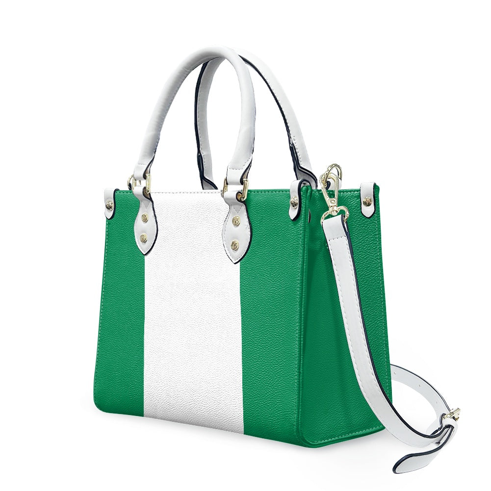 Nigeria Flag Bag With Swagger – PU Leather Purse for Daily Matter - Luv My Flag