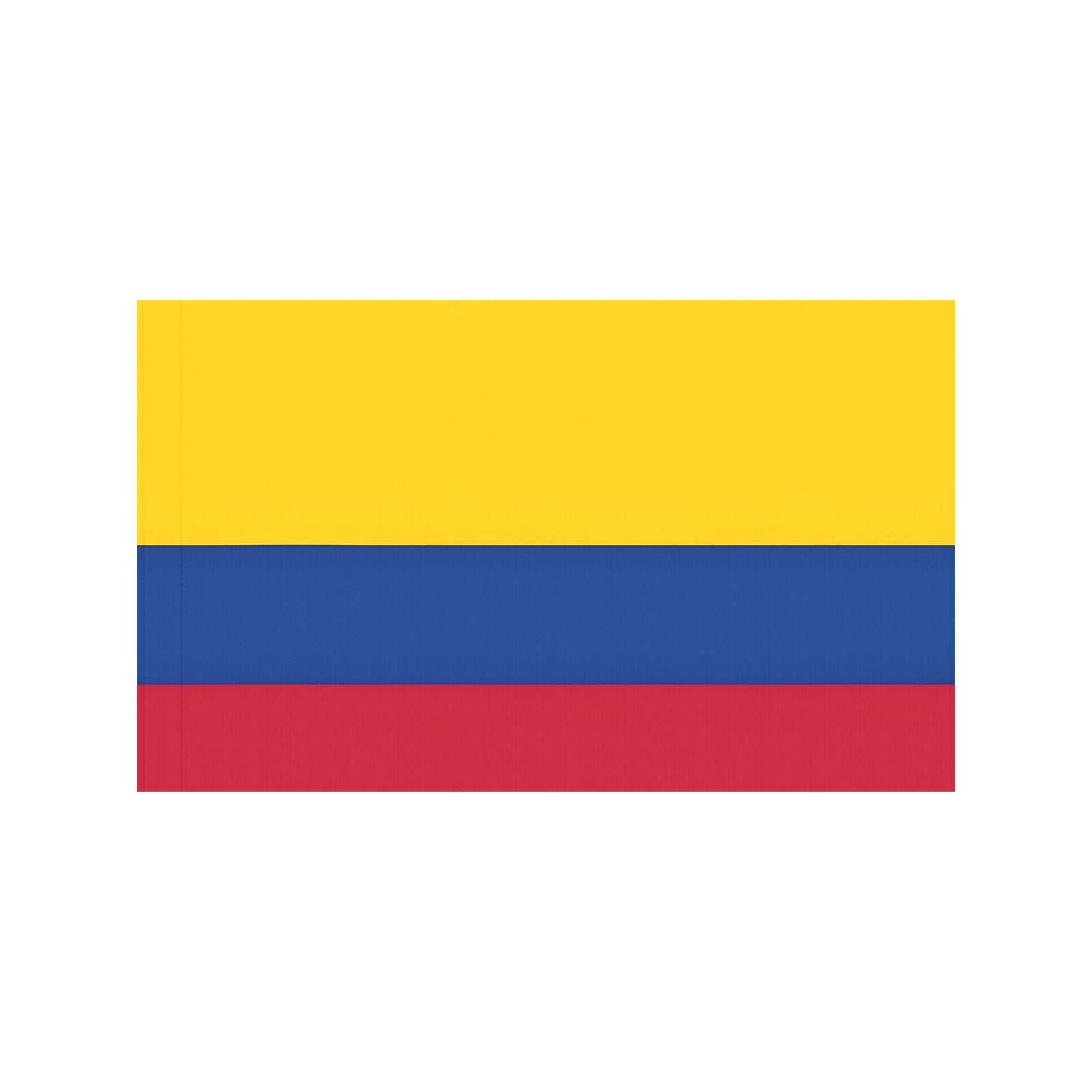 Colombian flag with yellow, blue, red stripes, Luv My Flag.