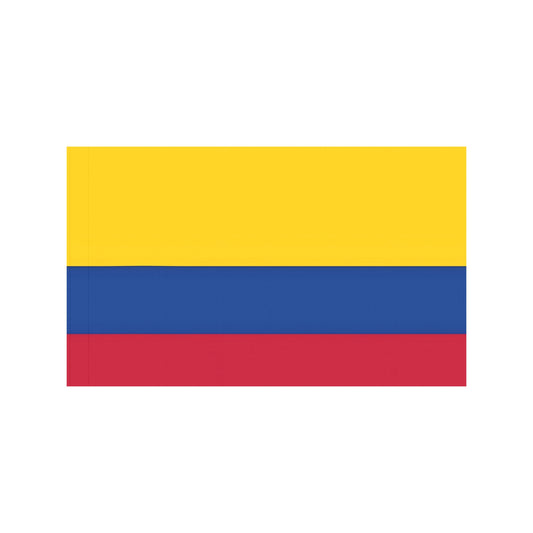 Colombian flag with yellow, blue, red stripes, Luv My Flag.