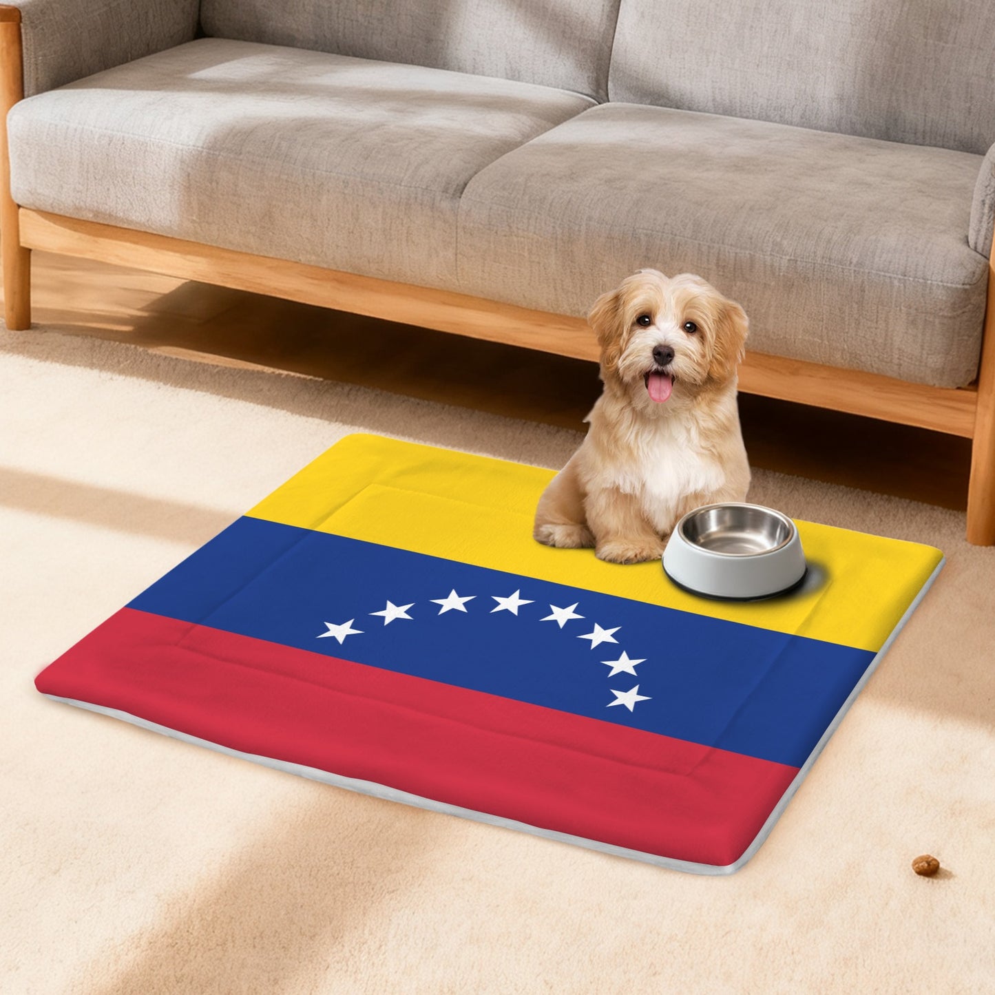 Venezuela Flag Inspired Pet Mat 25x18inch (Made in the USA)