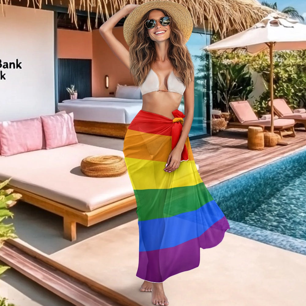 Rainbow Flag Inspired Bikini Cover-Up