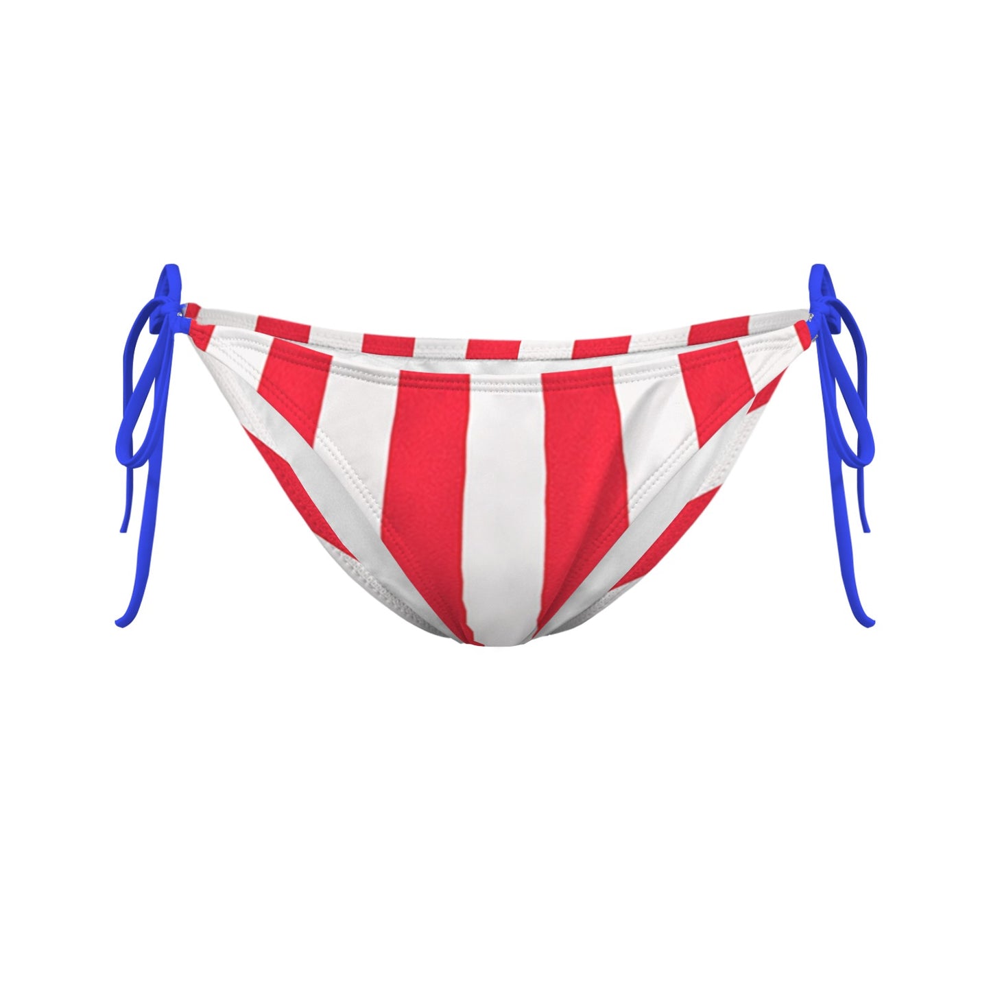USA/American Flag Inspired Stripes Side-Tie Bikini Bottom