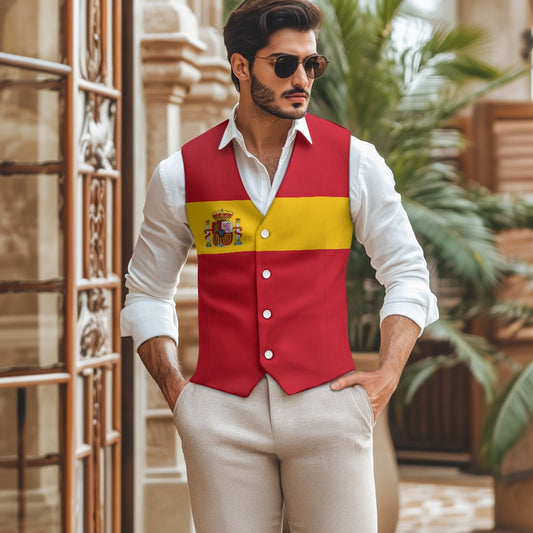 Spain Flag Suit vest jacket