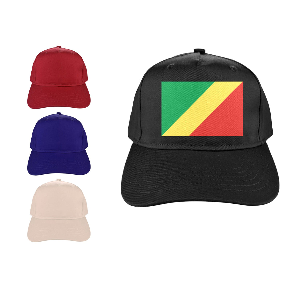 Republic of the Congo Flag Inspired Baseball Cap | Printed in the  USA