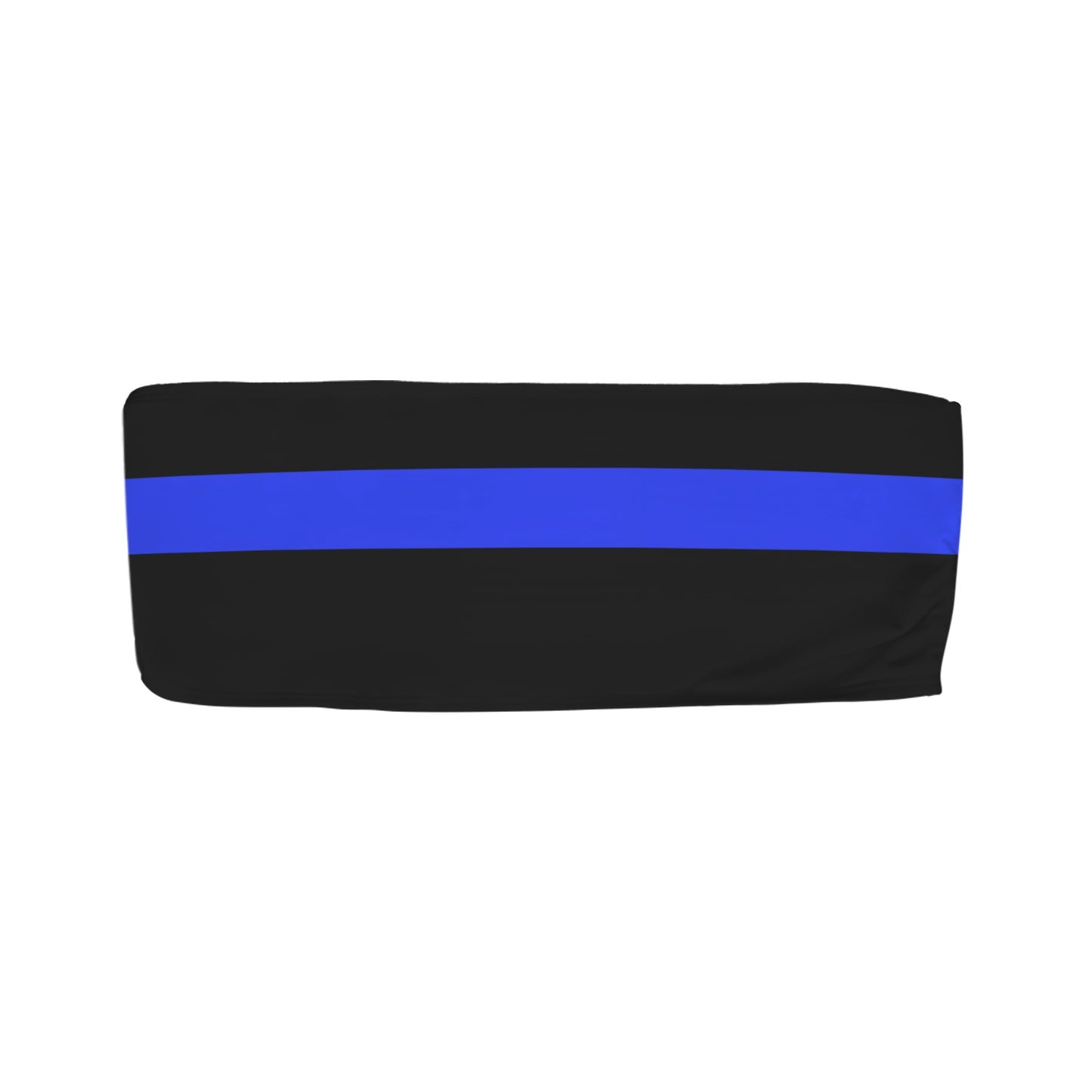 Thin Blue Line Flag Inspired Black w/Blue Stripe Flag Inspired Bandeau Tube Bikini Top
