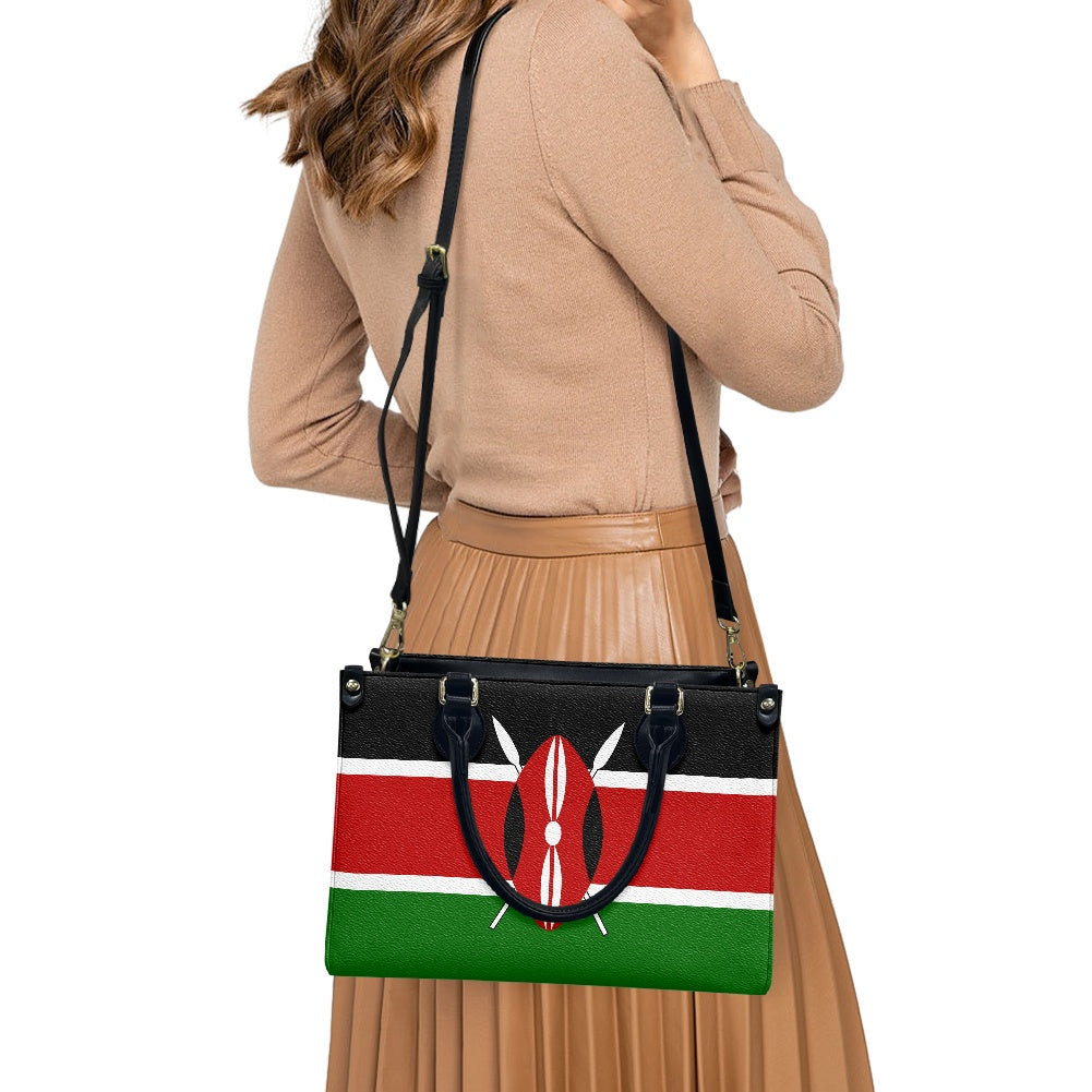 Kenya Flag Bag With Swag – PU Leather Shoulder Purse That Pops - Luv My Flag