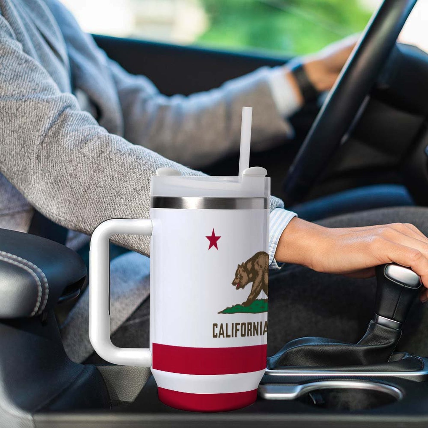 California State Flag 40 oz Stainless Steel Tumbler - USA Made
