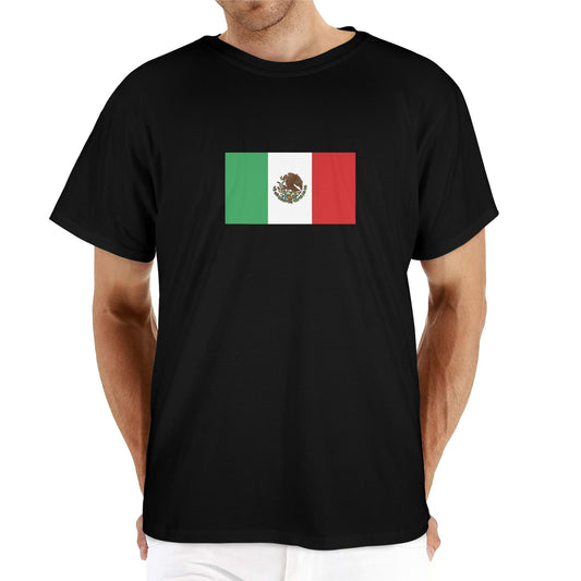 Mexico Flag Inspired Men's Heavy Cotton T-Shirt (Made in the USA)