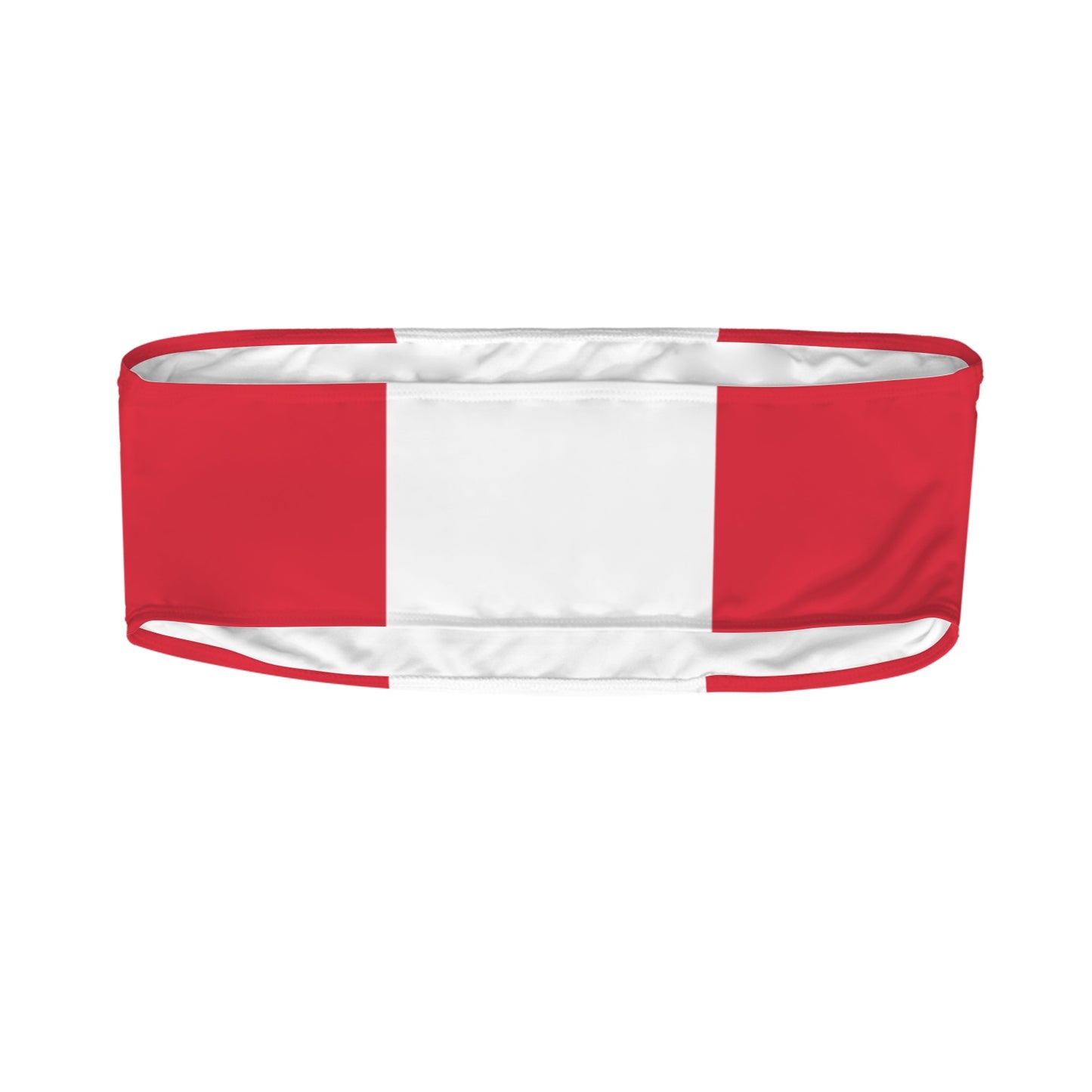 Peru Flag Inspired Bandeau Tube Bikini Top
