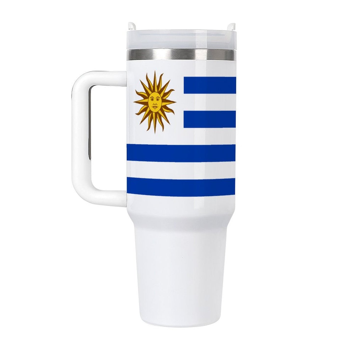 Uruguay Flag Design 40 oz Stainless Steel Tumbler - Made in USA