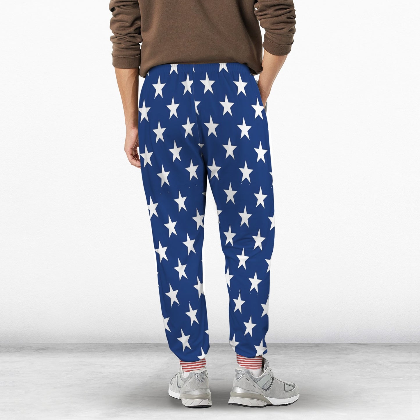 USA/American Flag Inspired Men's Fleece Casual Sweatpants