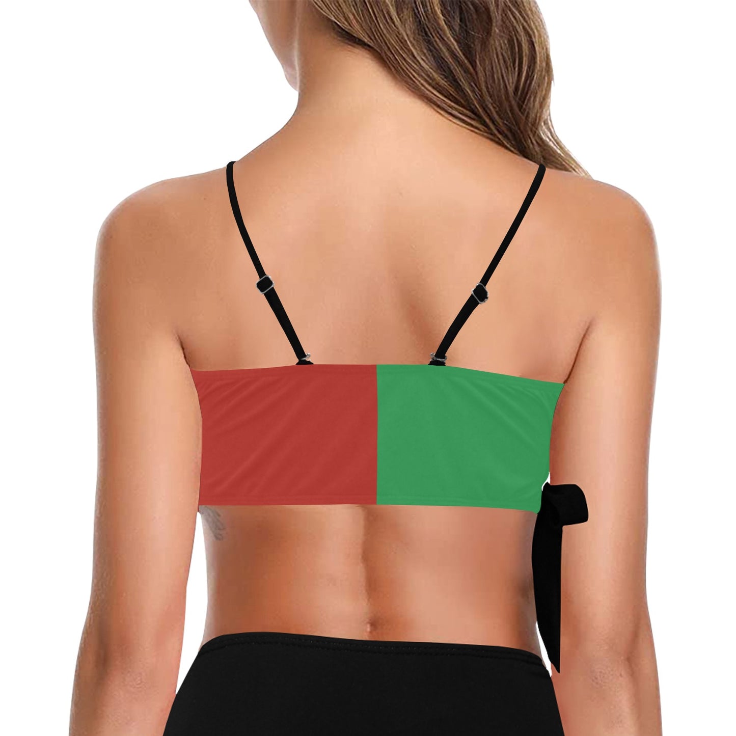 Mexico Flag Inspired Knot Side Bikini Top