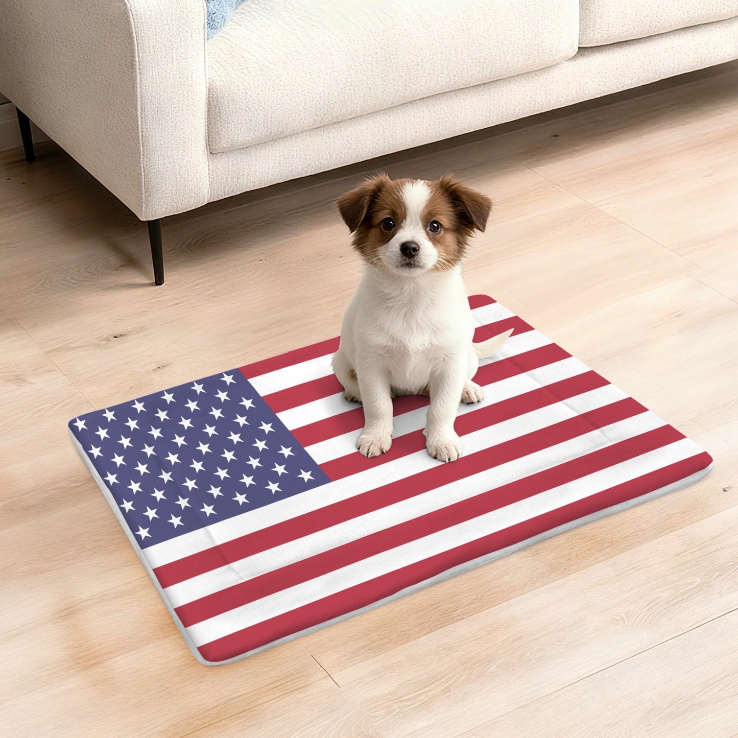 USA/American Flag Inspired Pet Mat 25x18inch (Made in the USA)