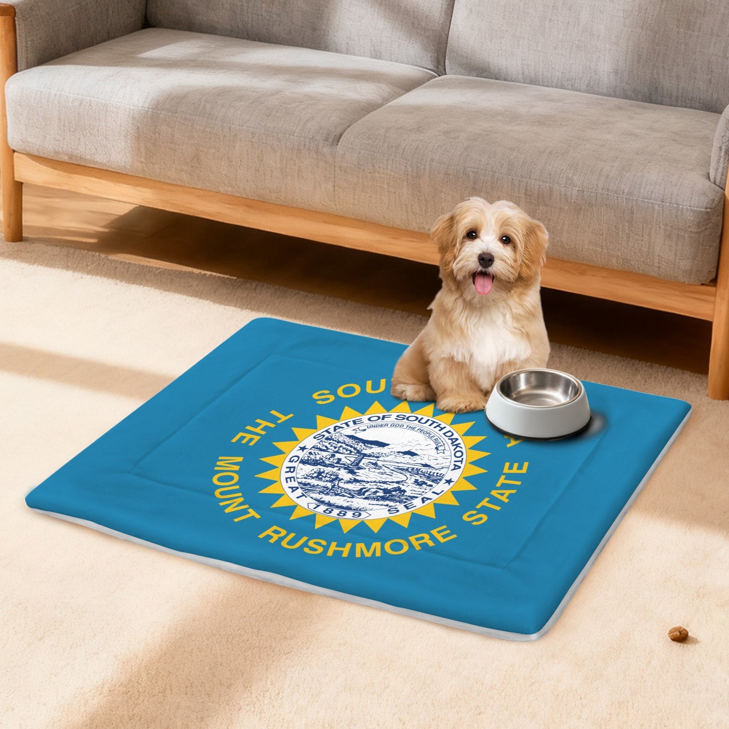 South Dakota Flag Inspired Pet Mat 25x18inch (Made in the USA)
