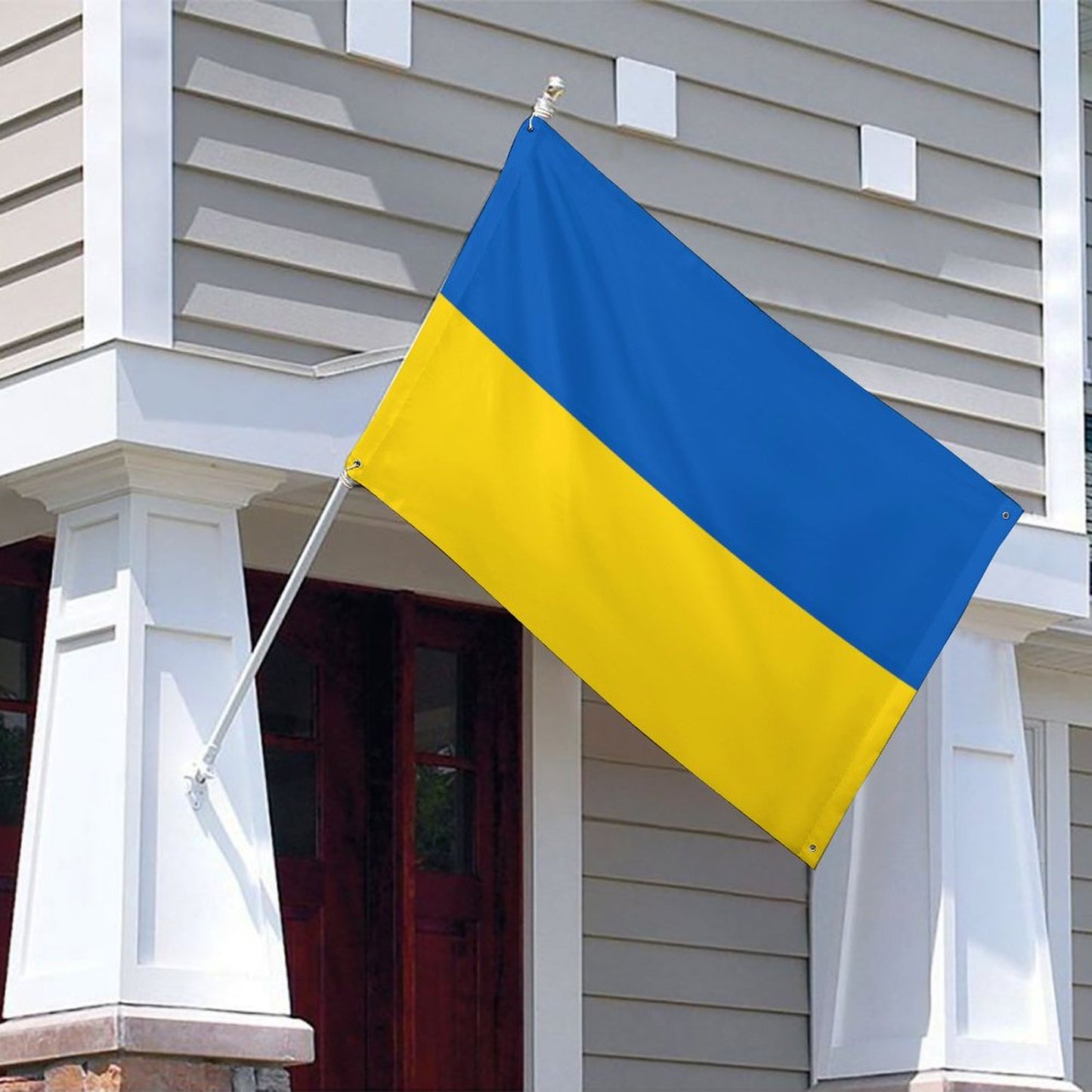 Ukraine Flag Inspired Wall Mount Flag with Four Grommets (35x59 in)
