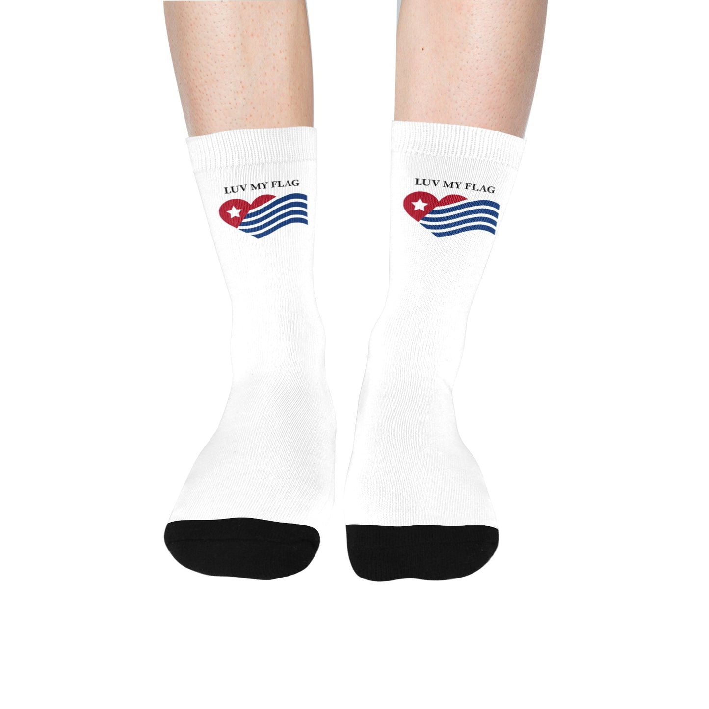 Luv My Flag Logo Crew Socks | Ships from USA