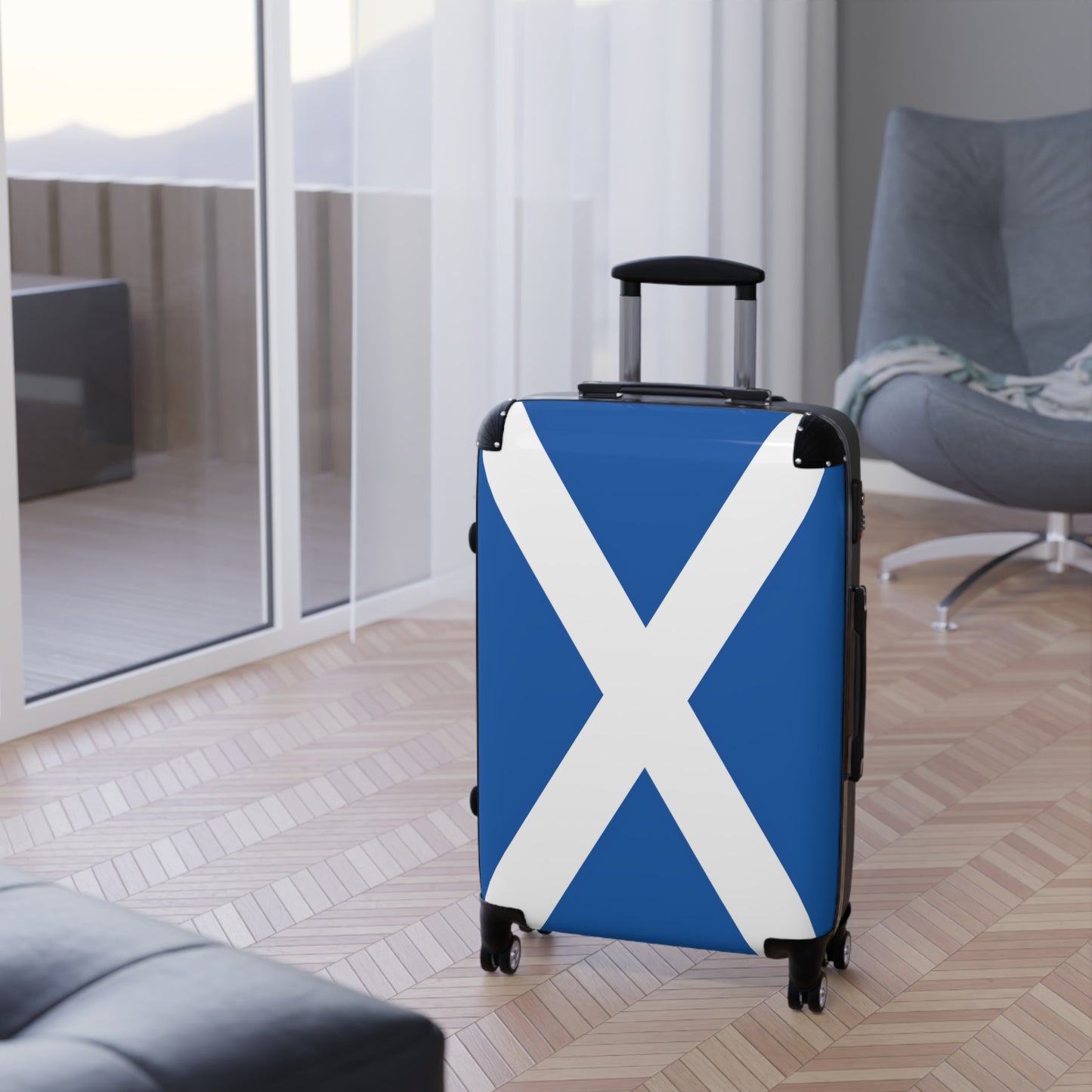 Scotland Flag Inspired Suitcase