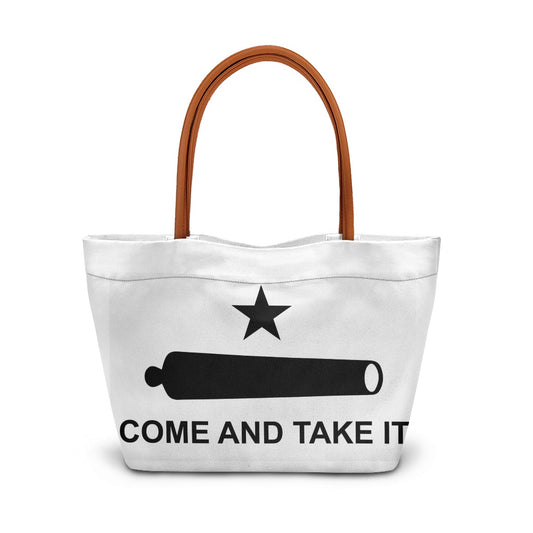 Tote bag with "Come and Take It" print, [Brand].