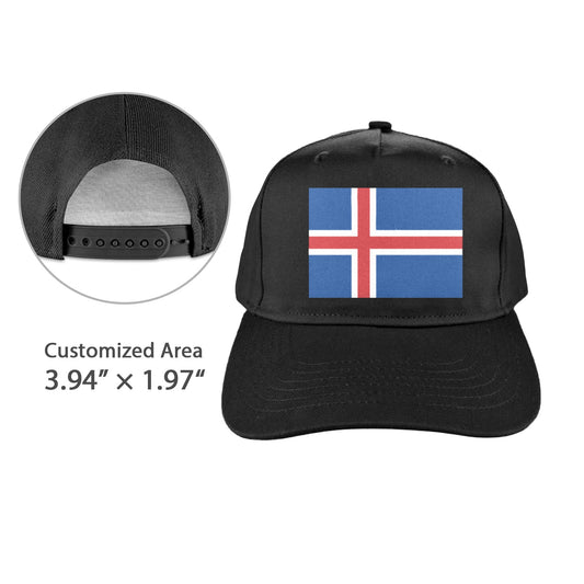 Iceland Flag Inspired Baseball Cap | Printed in the  USA