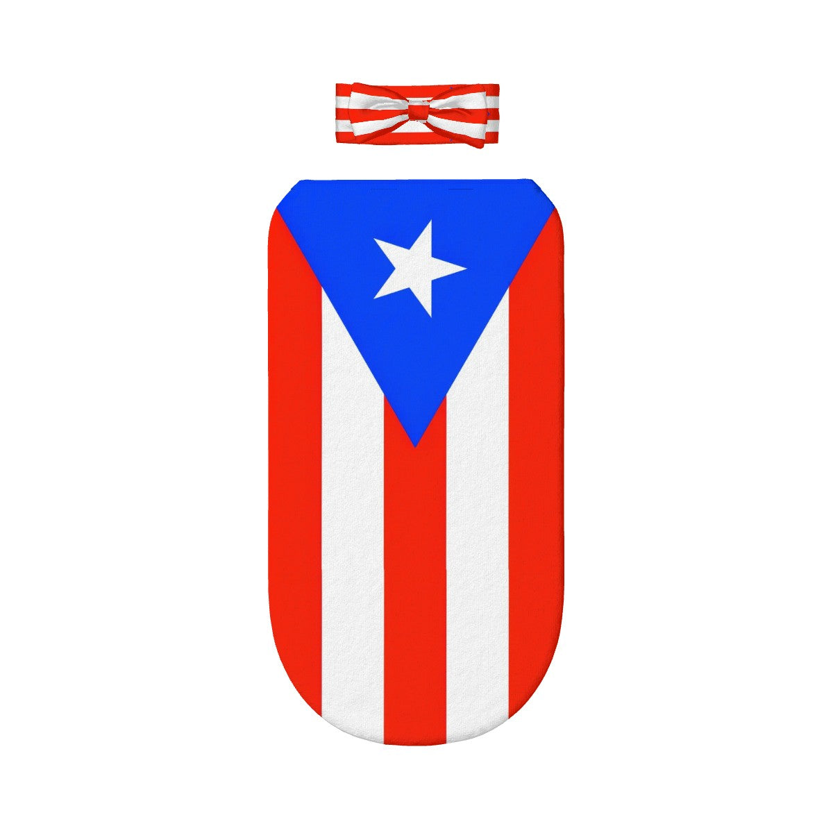 Puerto Rico Flag Inspired Baby Swaddle Sack with Baby Headband