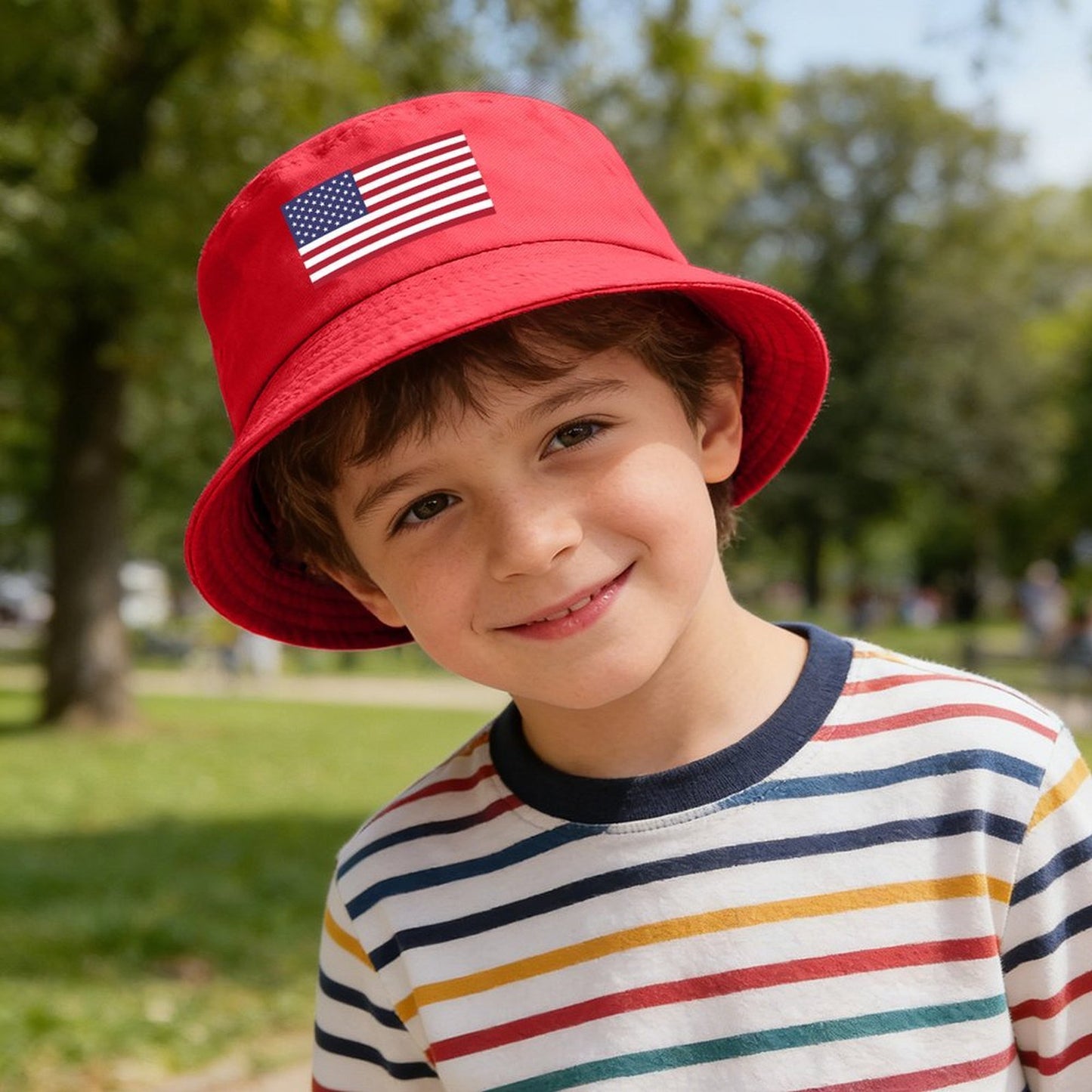USA/American Flag Inspired Kids’ Bucket Hat | Ships from USA