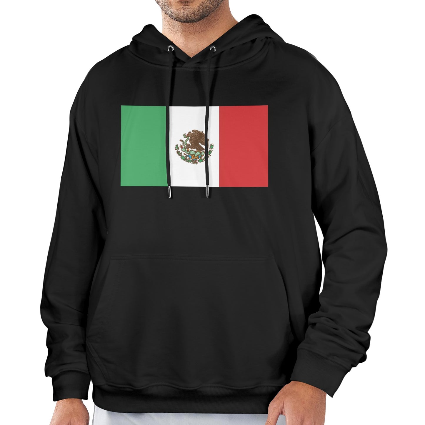 Mexico Flag Inspired Men's Hoodie (Made in the USA)