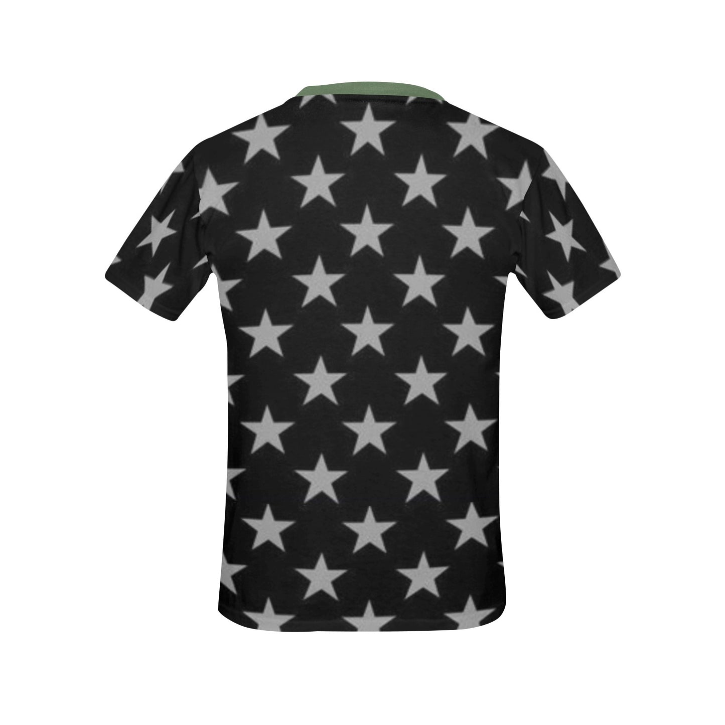 Thin Green Line Flag Inspired Eagle Women's All Over Print Crew Neck T-Shirt(T40-2)(Made in Queens)