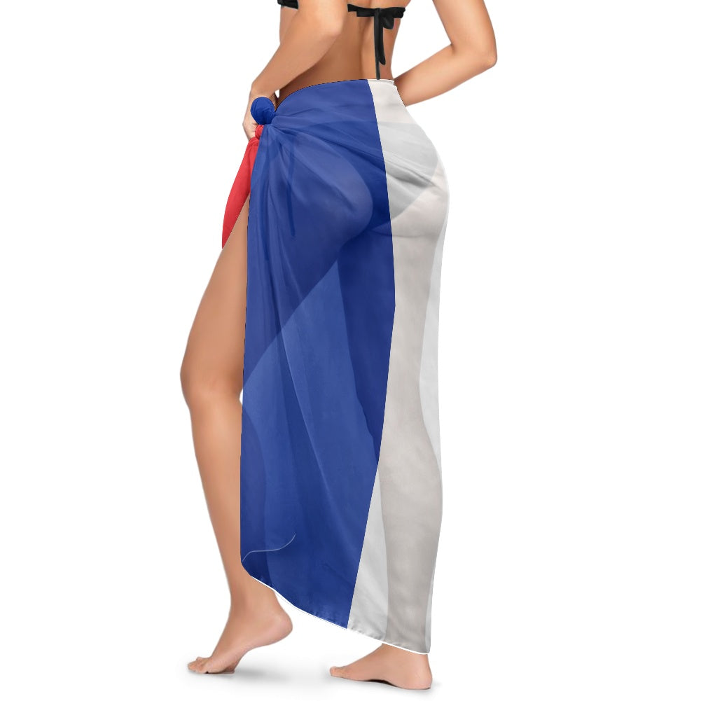 France Flag Inspired Bikini Cover-Up