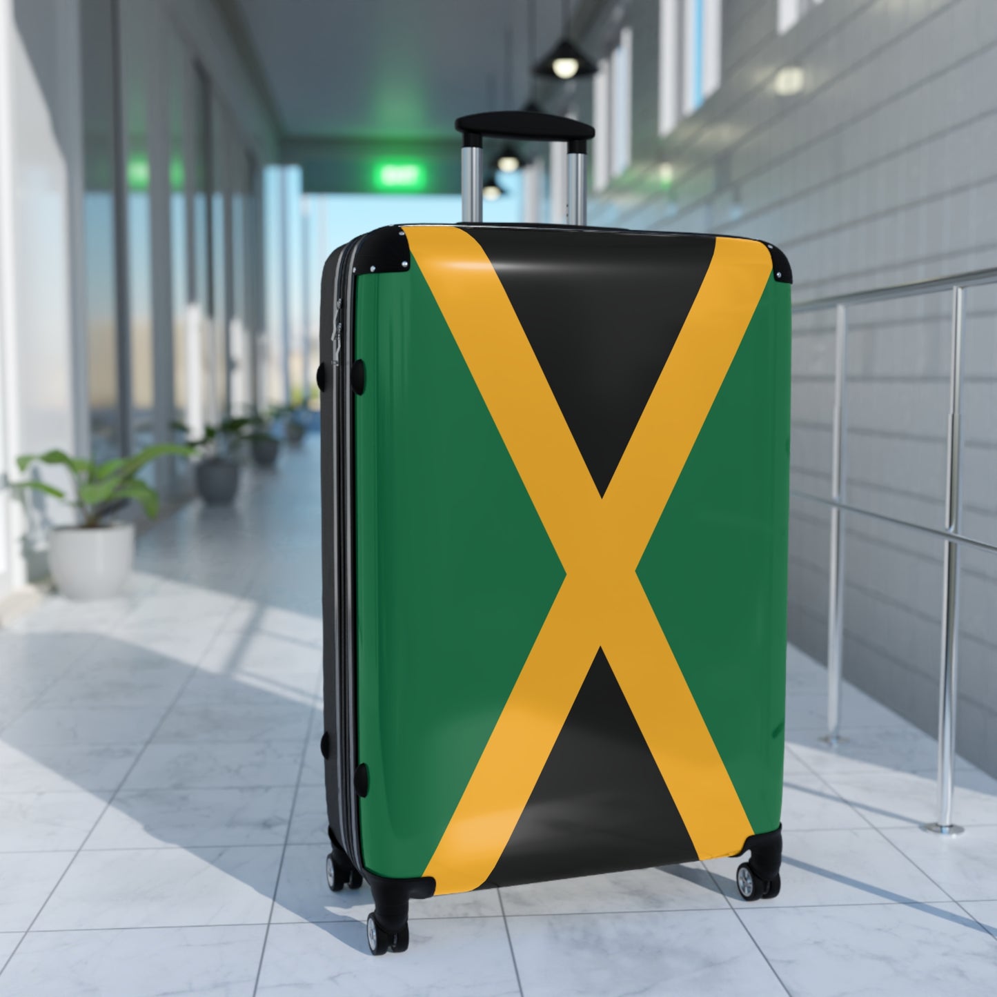 Jamaica Flag Inspired Suitcase